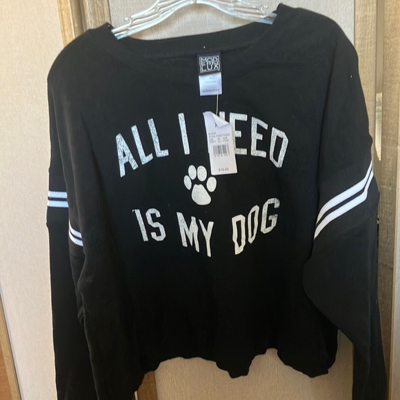 Modern Lux Black and White Dog Lover Sweatshirt xl nwt - Picture 1 of 3